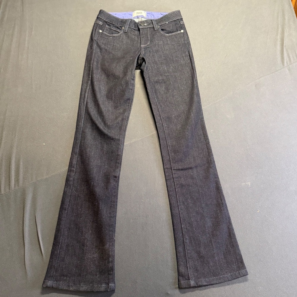 PAIGE High Rise Bootcut Dark Wash Denim Jeans Women Made in USA Vintage 25x31
